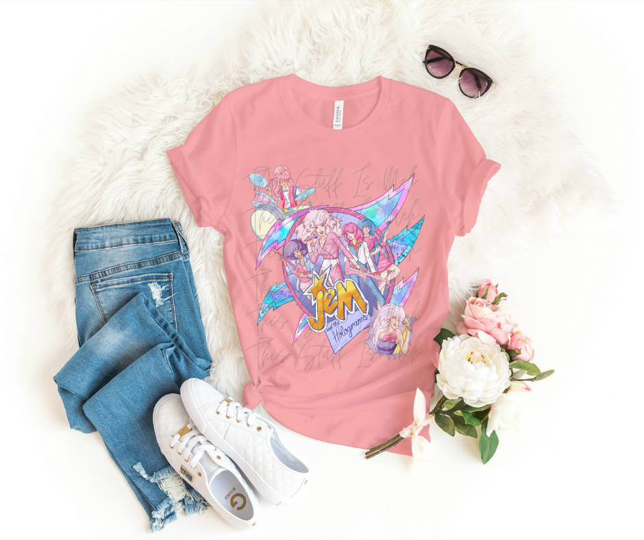 Pre-Order 80's Pink Haired Cartoon Singer And Friends The Holograms Nostalgic 80's Cartoon Apparel