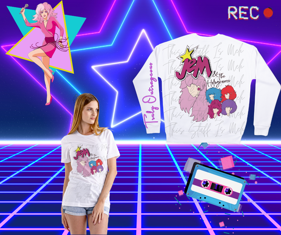 Pre-Order 80's Pink Haired Cartoon Singer And Friends The Holograms Nostalgic 80's Cartoon Apparel