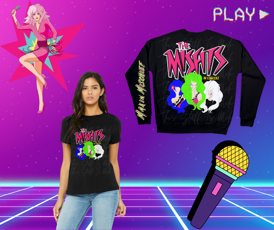 Pre-Order 80's Pink Haired Cartoon Singer And Friends The Holograms Nostalgic 80's Cartoon Apparel