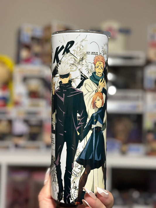 20oz Sublimated JJ Anime Tumbler With Lid And Straw