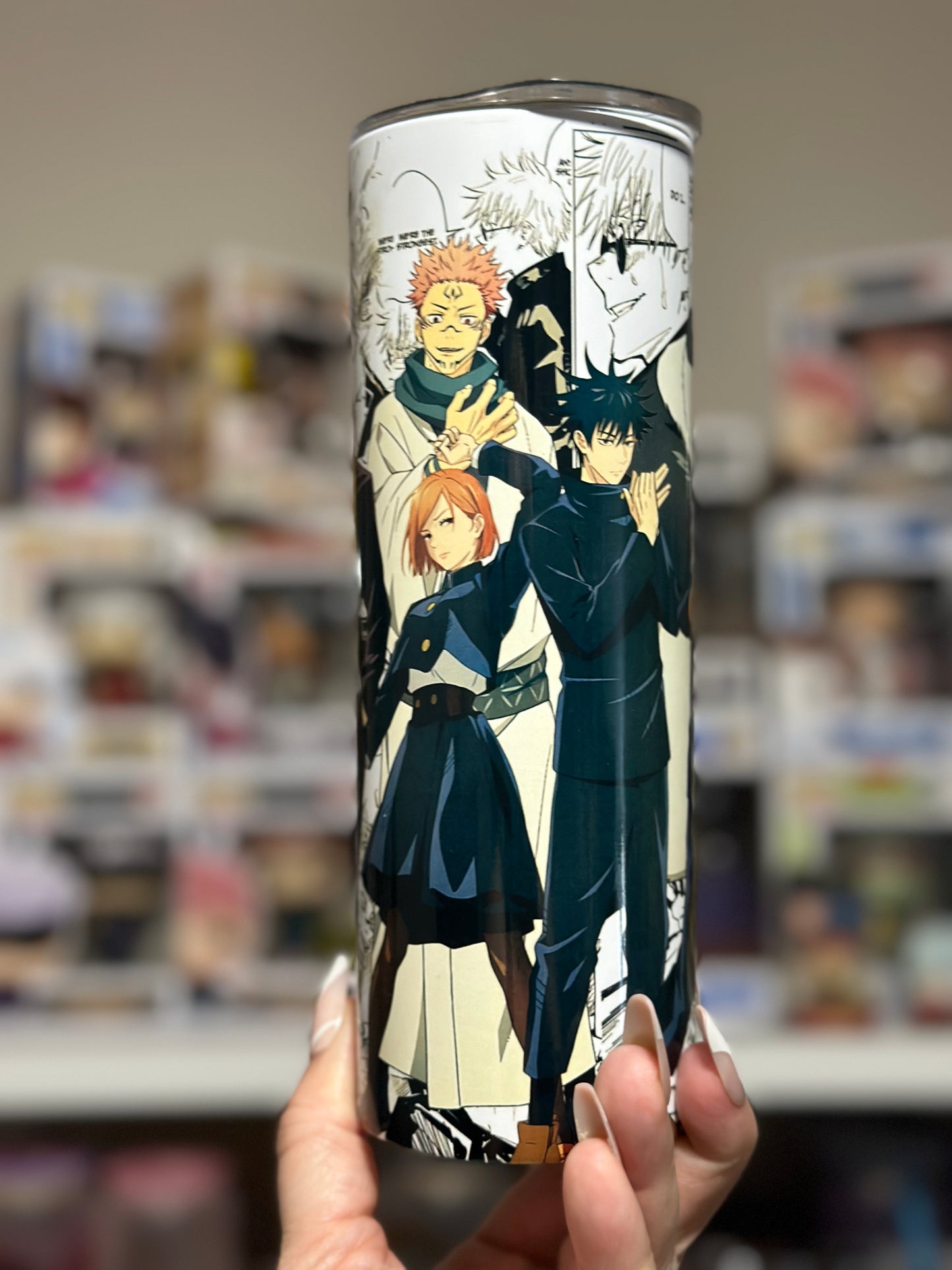 20oz Sublimated JJ Anime Tumbler With Lid And Straw