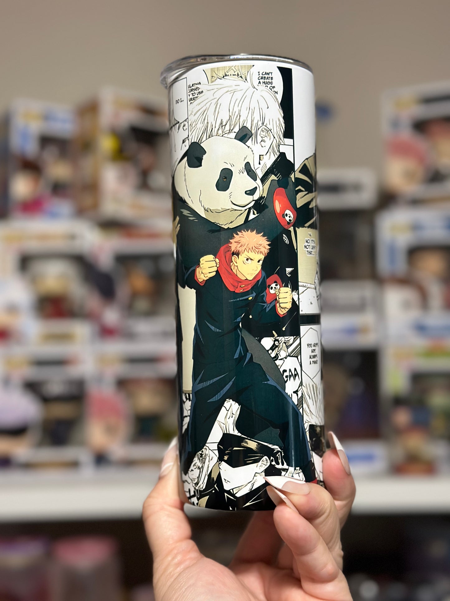 20oz Sublimated JJ Anime Tumbler With Lid And Straw