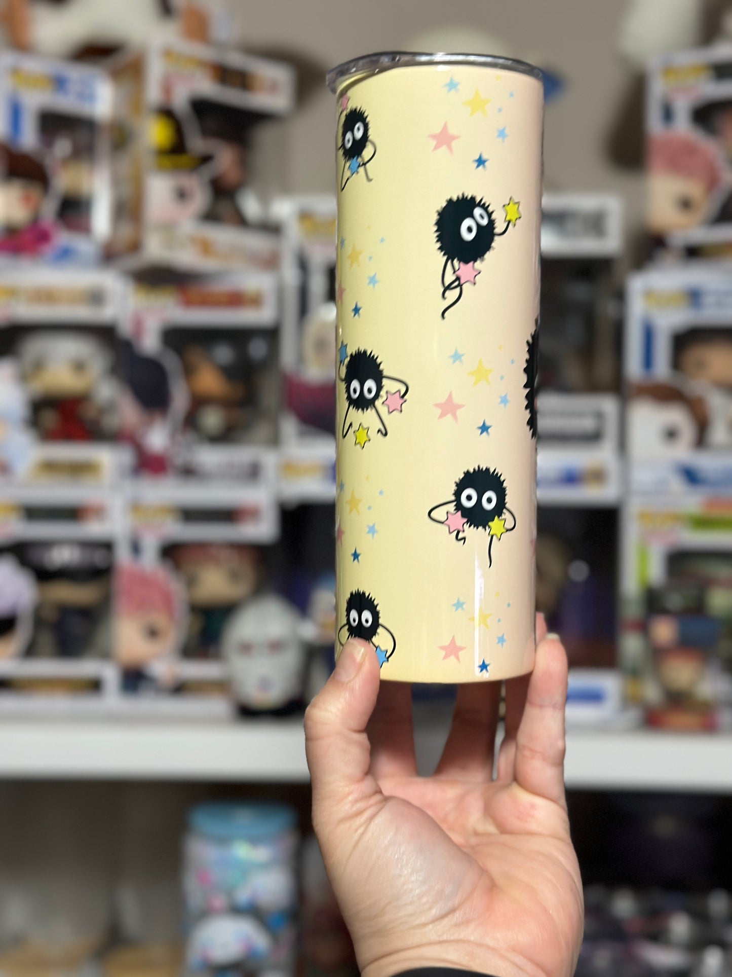 20oz Sublimated Ombre Kawaii Sprites Tumbler With Lid And Straw