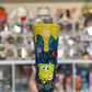 24oz Sponge And Friends UVDTF Bling Drip Snow globe Tumbler With Designer Lid And Straw ( No Epoxy)